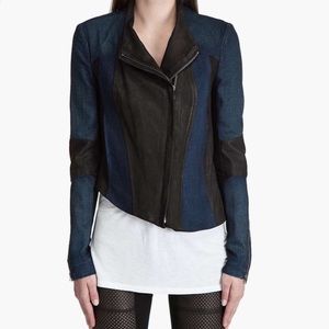 Helmet Lang leather/denim jacket Size Petite (XS)